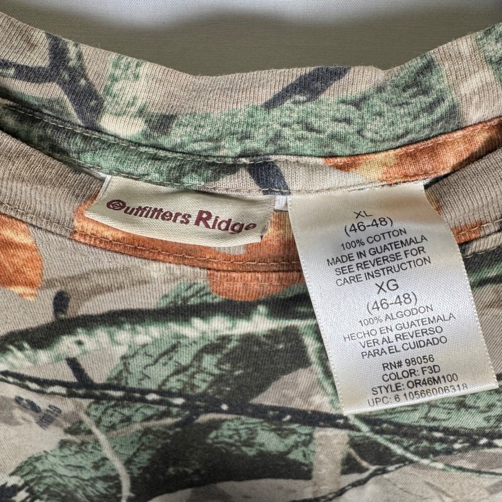 Outfitters Ridge Pocket T-Shirt Mens XL Camo Fusion 3-D Short Sleeve - Picture 2 of 7
